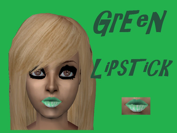 Sims 2 — Glorious Green Lipstick by staceylynmay2 — Green lipstick for Toddler - Adult Female only.
