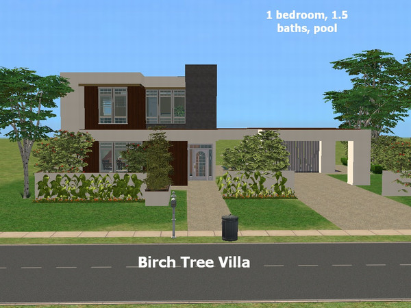 Sims 2 — Birch Tree Villa by millyana — This was the home of wildly successful business executive, Lawrence Riviera, who