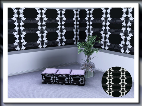 Sims 3 — marcorse_crocus ladder pattern by marcorse — Chains of white crocus flowers on a ladder background.