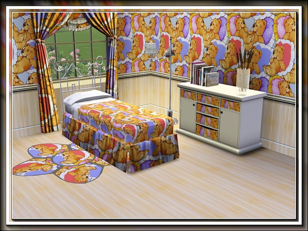 Sims 3 — marcorse_byebye bears pattern by marcorse — Boy and girl bears have gone 'byebye' on their comfy fat pillows.