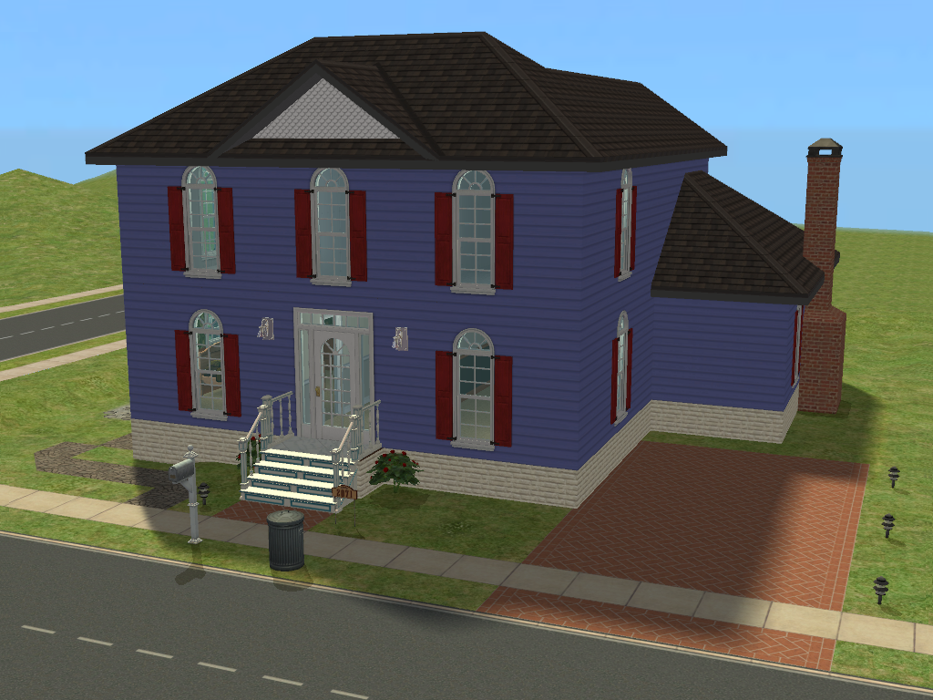 Sims 2 — 2-Story House by Silly_BillyM412 — A nice 2-story house with wrap-around deck. Partially furnished. Big master