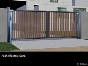 Sims 3 — Posh electronic gate by manuke — Electric gate for those with style. perfect match to the Bipartisan fence made