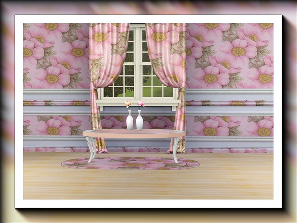 Sims 3 — marcorse_beautiful briar pattern by marcorse — A carpet of the delicate, pink wild briar rose or Eglantine.