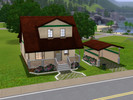 Sims 3 —  by heissemietze09 — A vaulted ceiling in the living room and sleeping loft define open feeling of this lot,