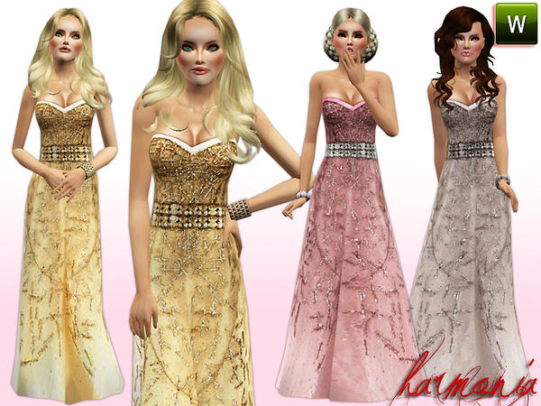 The Sims Resource - Designer Sequin Embellished Gown