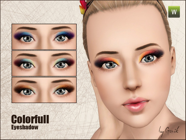 Sims 3 — Colorfull eyeshadow by Gosik — New eyeshadow for your female sims in every age (teens, adults and elders). It