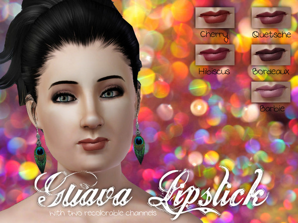 Sims 3 — Guava Lipshine  by SugoiZiua2 — Guava Lipshine for youg adults and adults female with realistic lips texture.