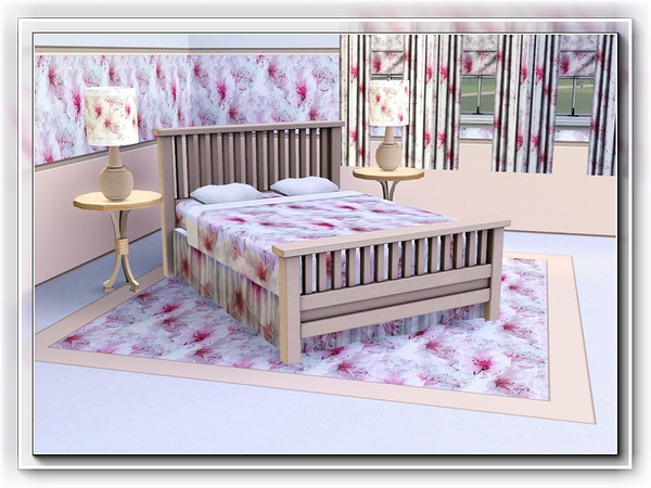 Sims 3 — marcorse_heart of rhododendron pattern by marcorse — An allover repeat pattern - in pink and white - of the