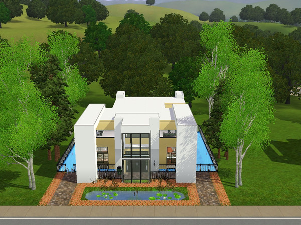 Sims 3 — Monterari Beach Villa by Xodess — A different type of contemporary house (it looks like a beach house, in my