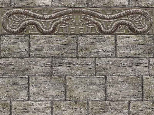 Sims 3 — Exotic Snake Wall by Eboluh — This is another wall found at the Mayan excavation site deep underground in the