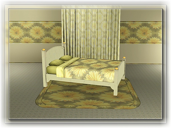 Sims 3 — marcorse_chrysanth yellow pattern by marcorse — A misty allover repeat pattern featuring a single yellow