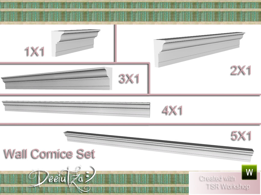 The Sims Resource - Wall Cornice Set