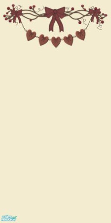 Sims 2 — Hearts and Bows. by cariadbach — Add a splash of country to your walls with these hearts and bows. Matching