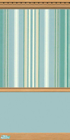 Sims 2 — Spring Stripes Calm in Light Wood by kaate — A fresh new paint in gentle blues combined with natural wood. Also