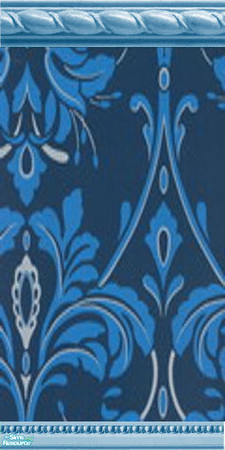 Sims 2 — KS Blue Wall by mskitty — A Blue Wall