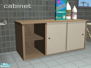 Sims 2 — Lancaster Laundry recol01 - Cabinet by Padre — A recolour of the Lancaster Laundry set in blues and touches of