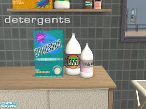 Sims 2 — Lancaster Laundry recol01 - Detergents by Padre — A recolour of the Lancaster Laundry set in blues and touches