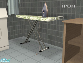 Sims 2 — Lancaster Laundry recol01 - Iron by Padre — A recolour of the Lancaster Laundry set in blues and touches of