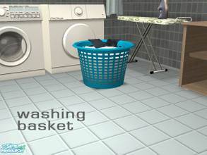 Sims 2 — Lancaster Laundry recol01 - Basket by Padre — A recolour of the Lancaster Laundry set in blues and touches of