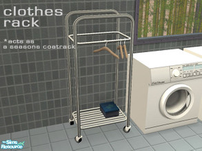 Sims 2 — Lancaster Laundry recol01 - Clothes Rack by Padre — A recolour of the Lancaster Laundry set in blues and touches