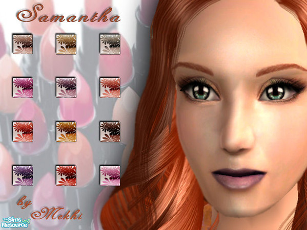 Sims 2 — Samantha by Mekhi — Perfectly matt lipstick in 12 shades. Enjoy!