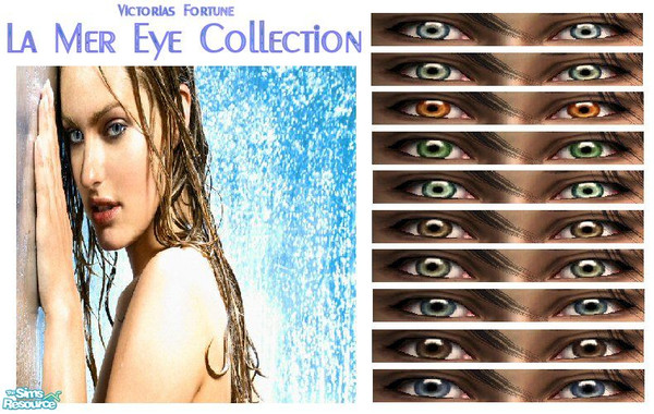 Sims 2 — VF La Mer Eye Collection by fortunecookie1 — La mer, french for \"the sea\" is the name of these new