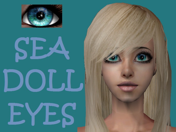 Sims 2 — Sea Doll Eyes by staceylynmay2 — Mysterious like the sea, deep blue with a hint of teal.