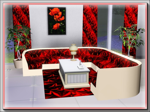 Sims 3 — marcorse_satin puff scarlet woman pattern by marcorse — This is the vampy scarlet and black variation of my