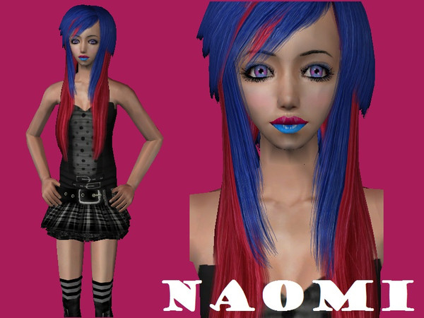 Sims 2 — Naomi by staceylynmay2 — Naomi is another one of my scene teen sims, but also a bit gothic or emo, however you