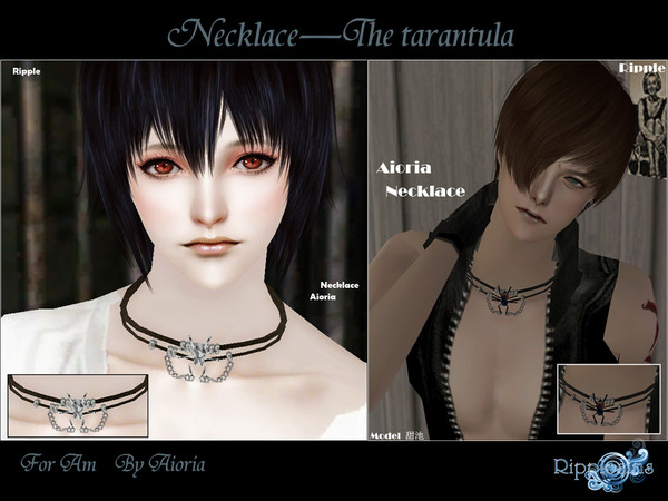 Sims 2 — Necklace：The tarantula by Aioria by Ripplesims2 — A new mesh of cool accessory by our talented (and