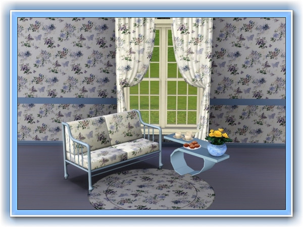 Sims 3 — marcorse_faded floral wallpaper pattern by marcorse — Faded by age and sunlight, whilst still retaining some