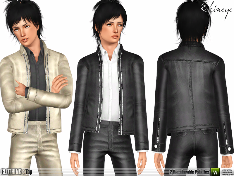 The Sims Resource - Leather Jacket (Teen) - S84