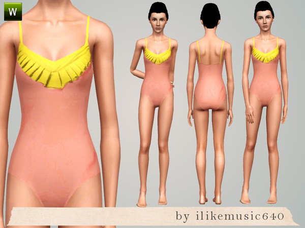 Sims 3 — Maillot Ruffles AF by ILikeMusic640 — recolorable