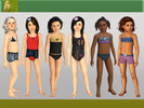 Sims 3 — punie kids group 63 by punie — 6 swimsuits/sleepwear for your female sim child! I hope you enjoy! Recolorable.
