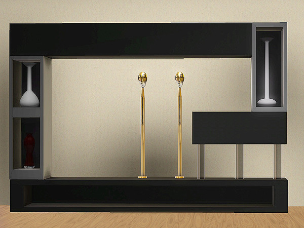 Sims 3 — Flair Living 2 Shelving by TheNumbersWoman — Something a bit out there for your Living Area. RicciNumbers for