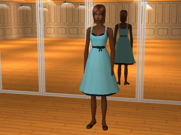 Sims 2 — Dress Recolors - Blue Dress by Calia_M2 — Blue Dress