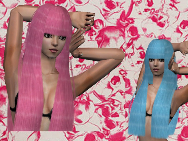 Sims 2 — Hot Colourful Hair Collection by staceylynmay2 — 6 Most amazing hot coloured hair. Yellow/blonde, Red, Pink,