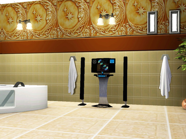 Sims 3 — Woman Moon and Stars Tile by twosister422 — 2 of 5 Celtic Bathroom Tiles