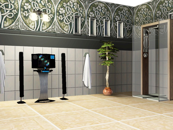 Sims 3 — Good Shamrock Bathroom Tile by twosister422 — 1 of 5 Celtic Bathroom Tiles