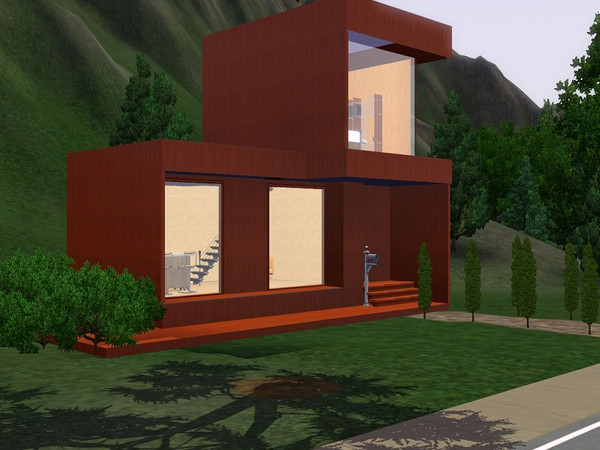Sims 3 — nice 'n small 6 by L_U2 — Modern Starter 4 is a little cute starter house. The main material of this house is