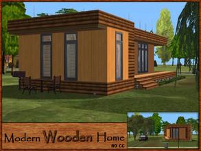 Sims 2 — Modern Wooden Home by allison731 — Once when I was on winter holidays,I saw one mountain house which remained in