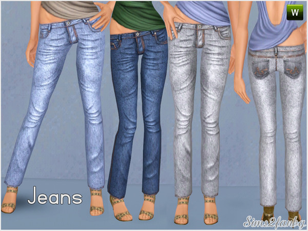 Sims 3 — 226 - Jeans by sims2fanbg — .:226:. Jeans in 3 recolors,Custom mesh,Recolorable,Launcher Thumbnail. I hope u