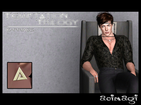 Sims 3 — Temptation Trilogy Earrings by AB_Creations — Temptation Trilogy Earrings TM - AM by Aaron Beerling - New mesh