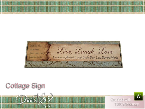 Sims 3 — Cottage Sign by deeiutza — By deeiutza @TSR