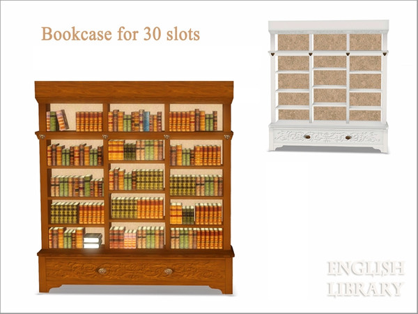 Sims 3 — BookshelvesBig by Severinka_ — Created by Severinka 30 slots, 3 area repainted