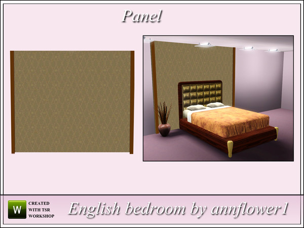 Sims 3 — English bedroom panel 001 AF by annflower1 — English bedroom panel 001 AF by annflower1