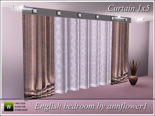 Sims 3 — English bedroom curtain 001 AF by annflower1 — English bedroom curtain 001 AF by annflower1