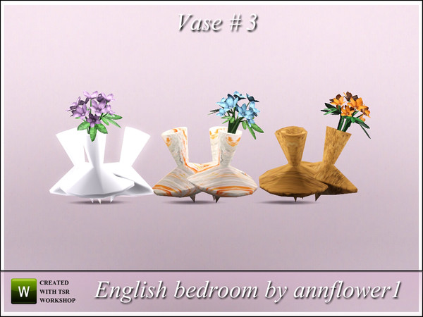 Sims 3 — English bedroom vase 003 AF by annflower1 — English bedroom vase 003 AF by anflower1