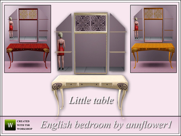 Sims 3 — English bedroom little table 001 AF by annflower1 — English bedroom little table 001 AF by annflower1