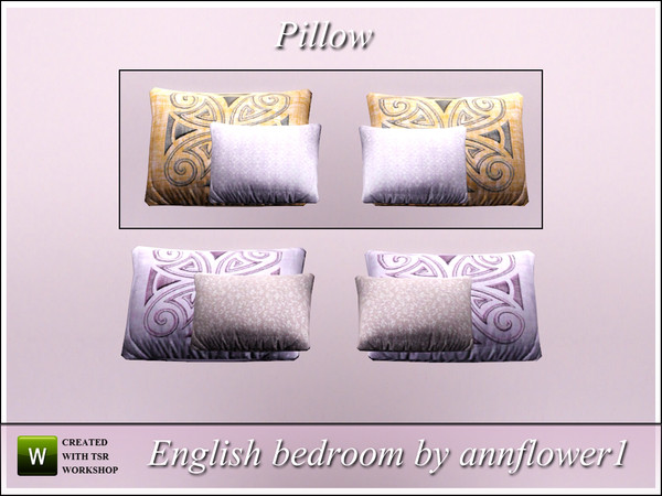 Sims 3 — English bedroom pillow 001 AF by annflower1 — English bedroom pillow 001 AF by annflower1